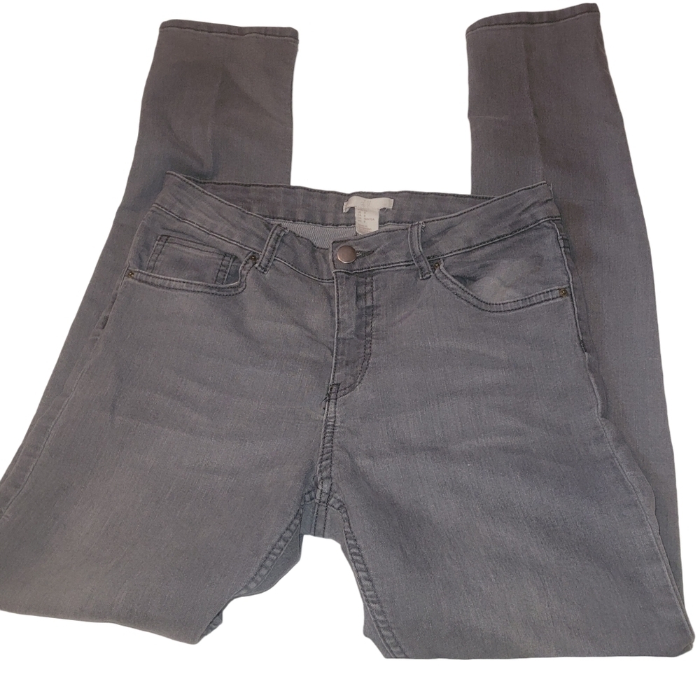 H&M Grey Wash Denim Jeans 8